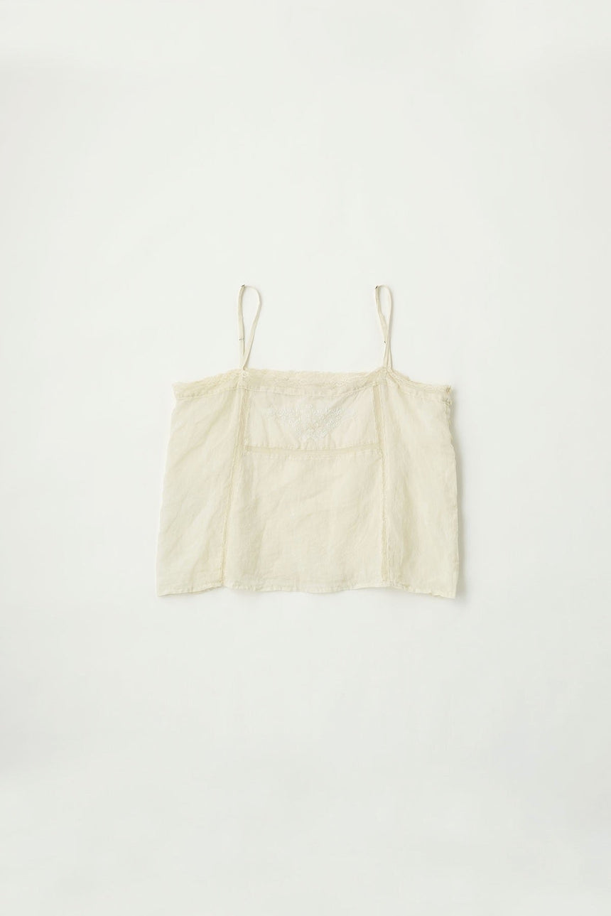 導かれた場所 刺繍キャミソール(white)