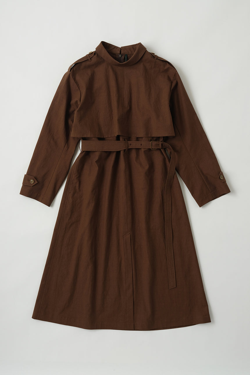No.07/Cotton triple twill ケープヨークドレス