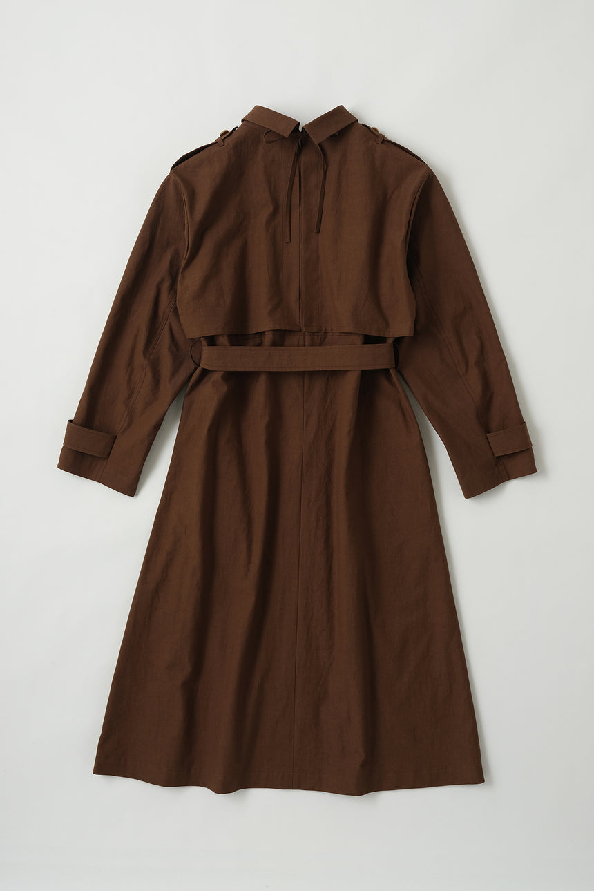 No.07/Cotton triple twill ケープヨークドレス