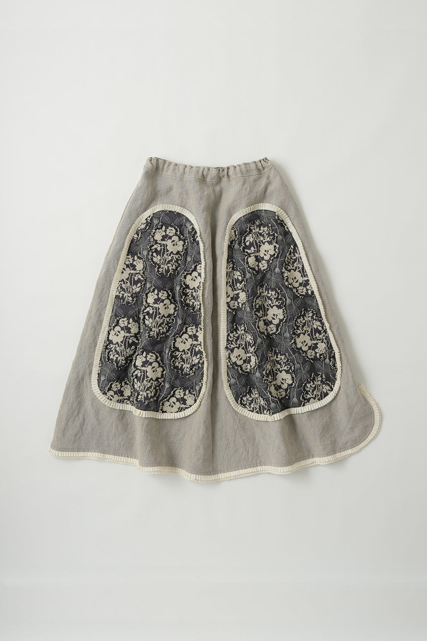 No.03/An jacquard パッチスカート