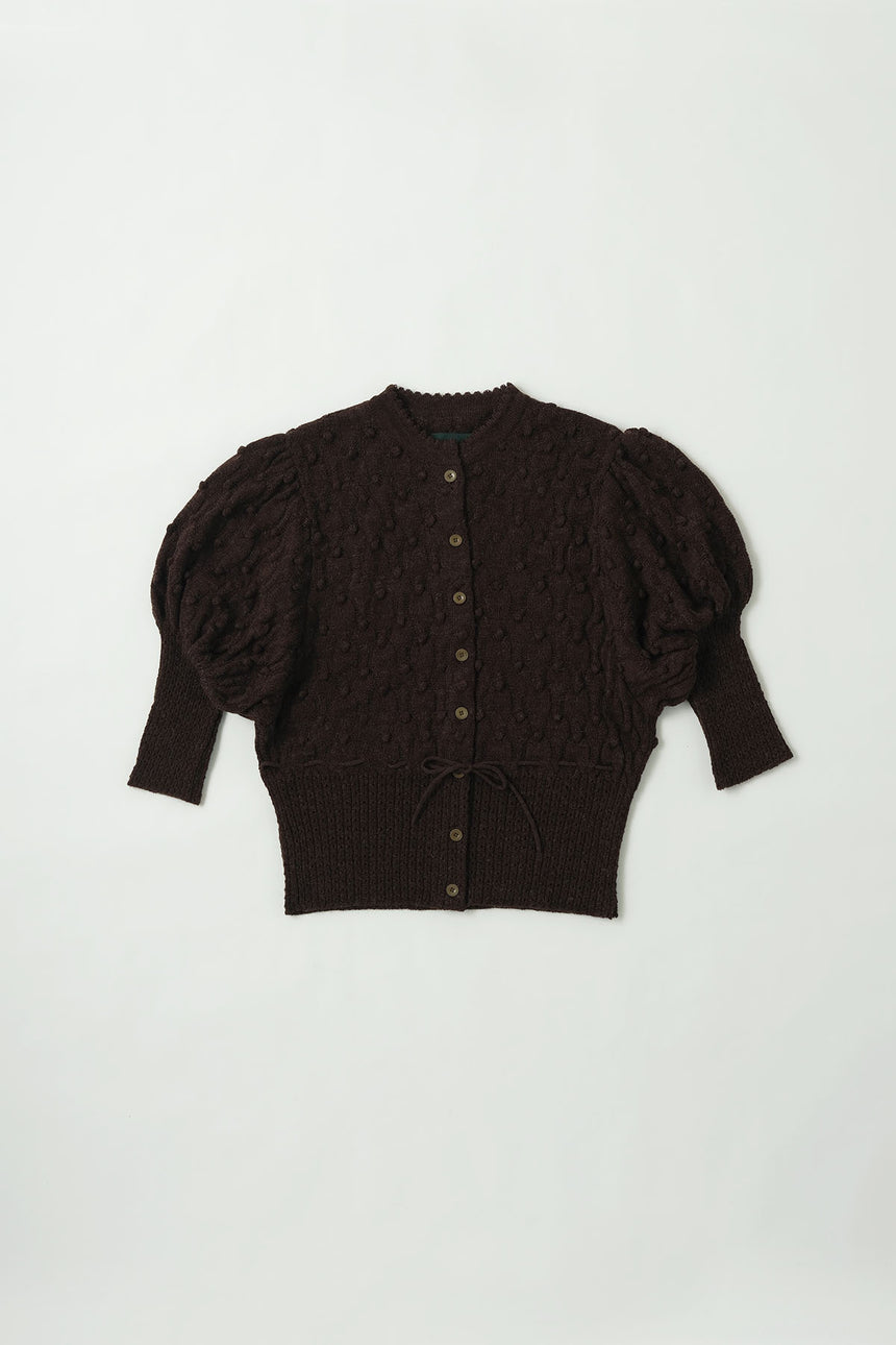 No.10/Various knits パフスリーブ カーディガン