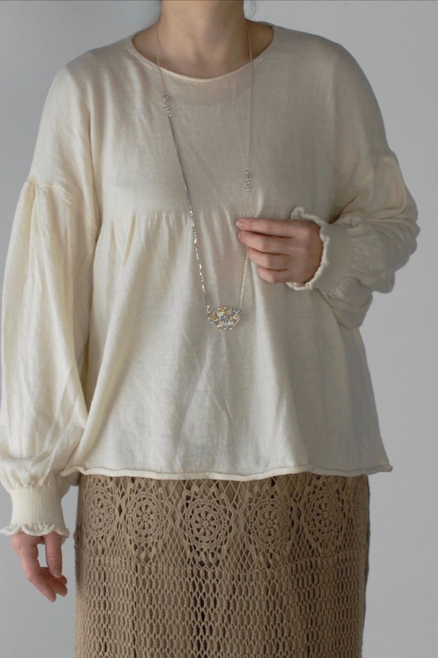 【jona × GASA*】 re-lace necklace_白(B)