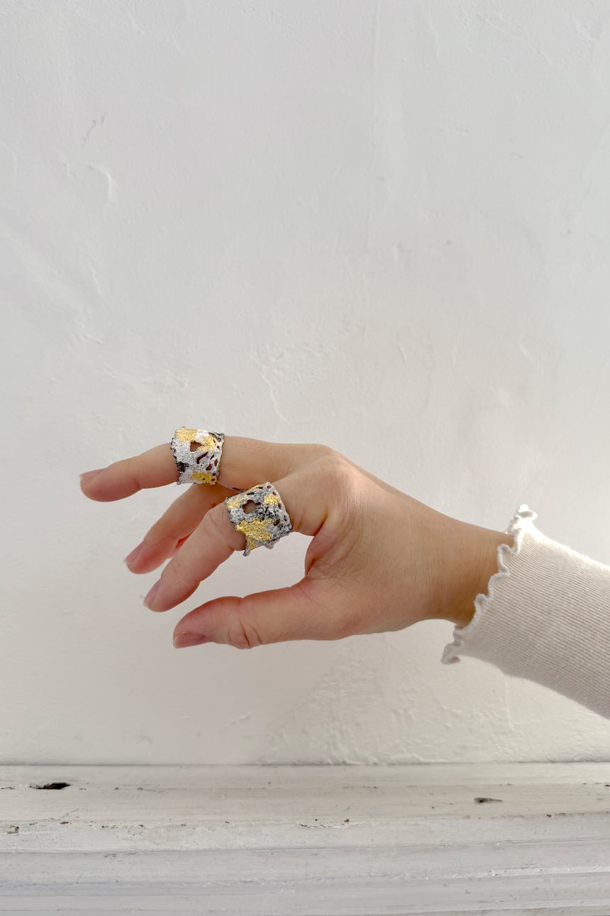 【jona × GASA*】 re-lace ring_白 (M)