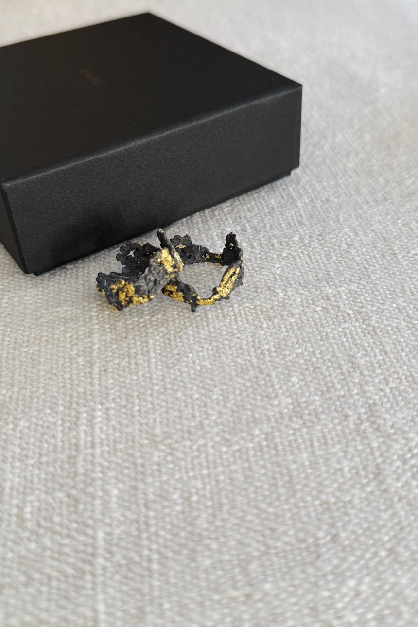 【jona × GASA*】 re-lace fragment ring_黒