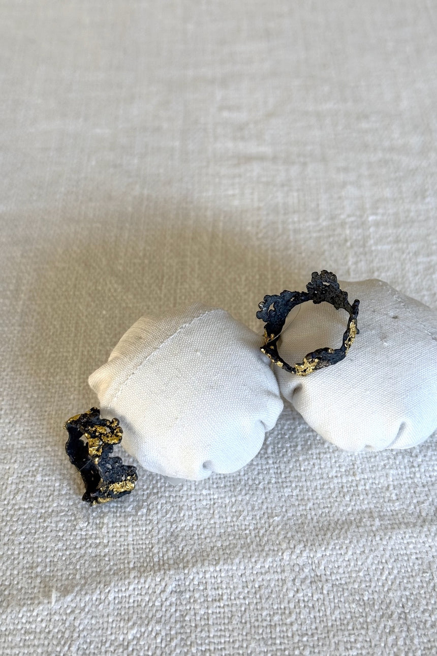 【jona × GASA*】 re-lace fragment ring_黒