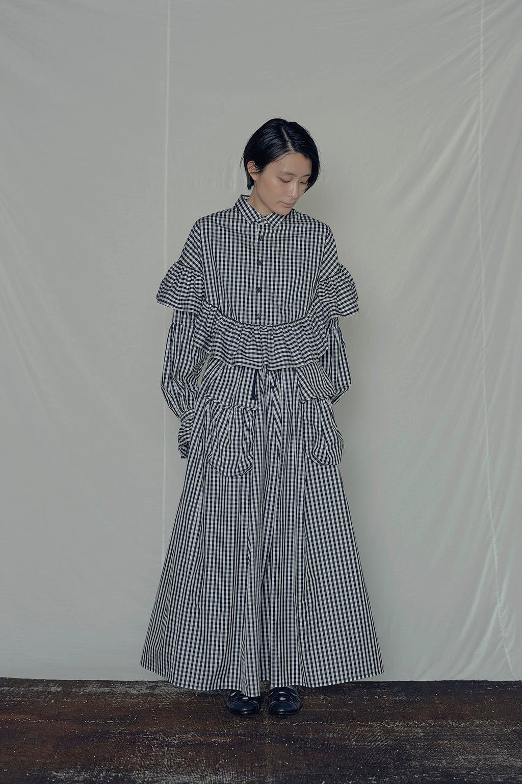 No.01/Gingham フリルブラウス – GASA＊online store