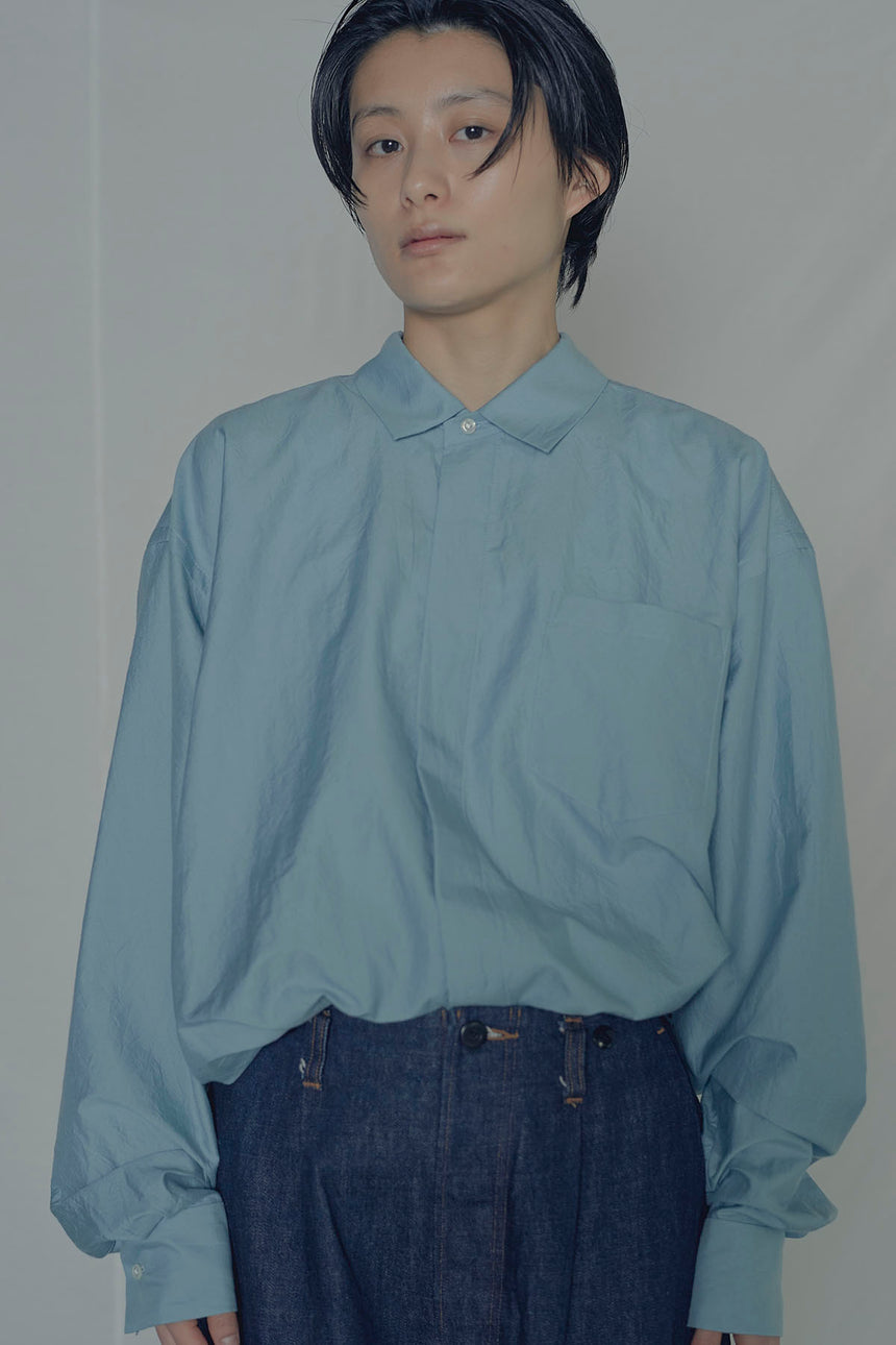 No.02/Smooth faille 襟シャツ