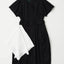 No.05/BK Oxford スカーフドレス（black+off white embroidery）