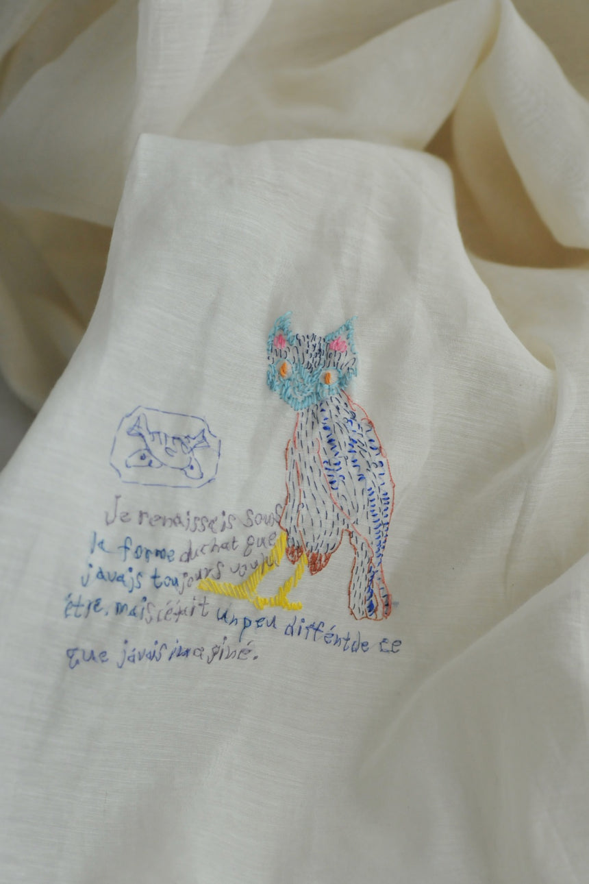 【Yuri Miyazaki × NATIVE VILLAGE】コラボドレス（cotton silk：猫）