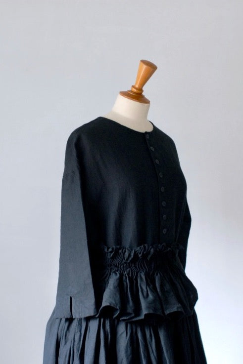 一段一段　タックスカーフ (black)