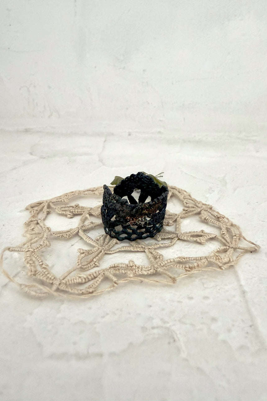 【jona × GASA＊】   re-lace ring_黒（L）