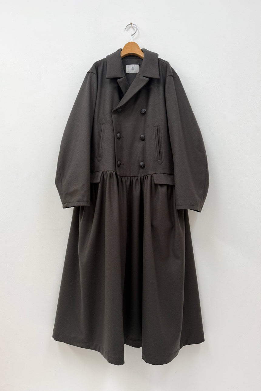 夜色 : Yashoku　ギャザーピーコート