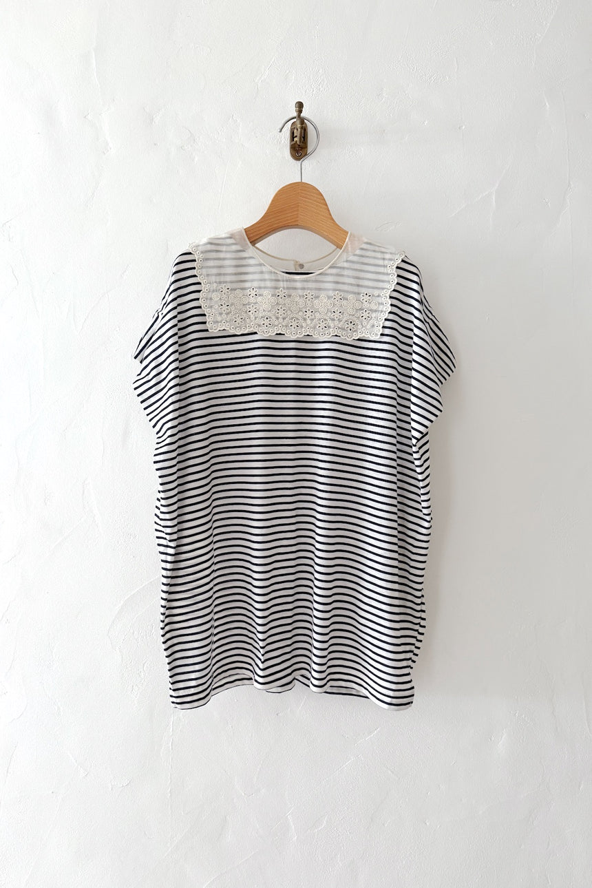 白く透ける玉    ノースリーブワンピース (black)