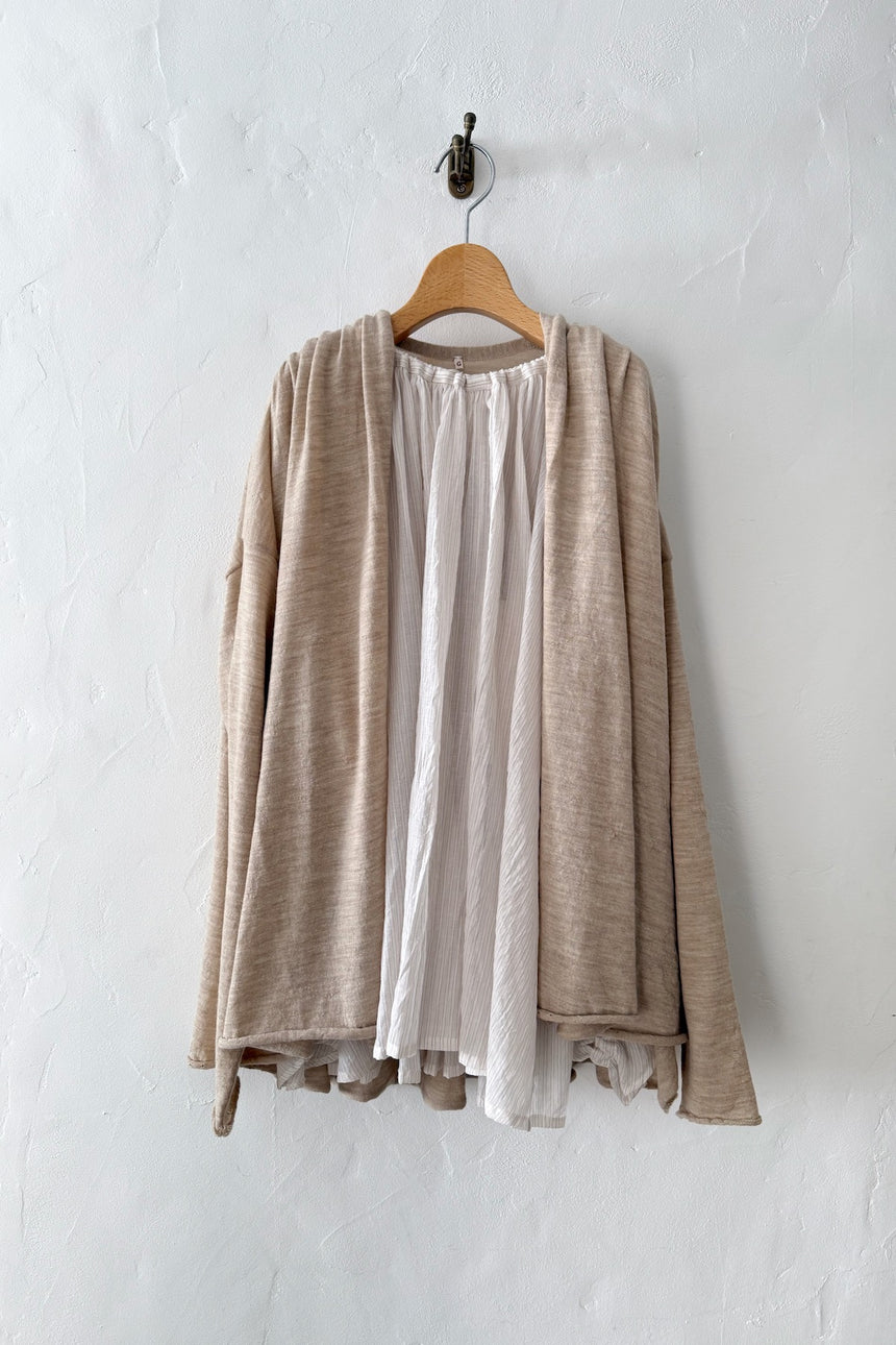 存在すること　ニットギャザーカーディガン