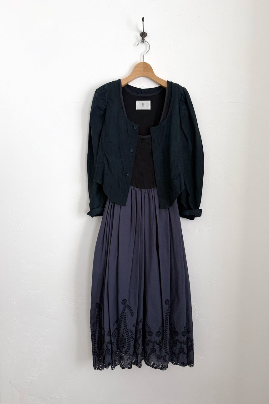 森の鼓動　コンビドレス (black × navy black)