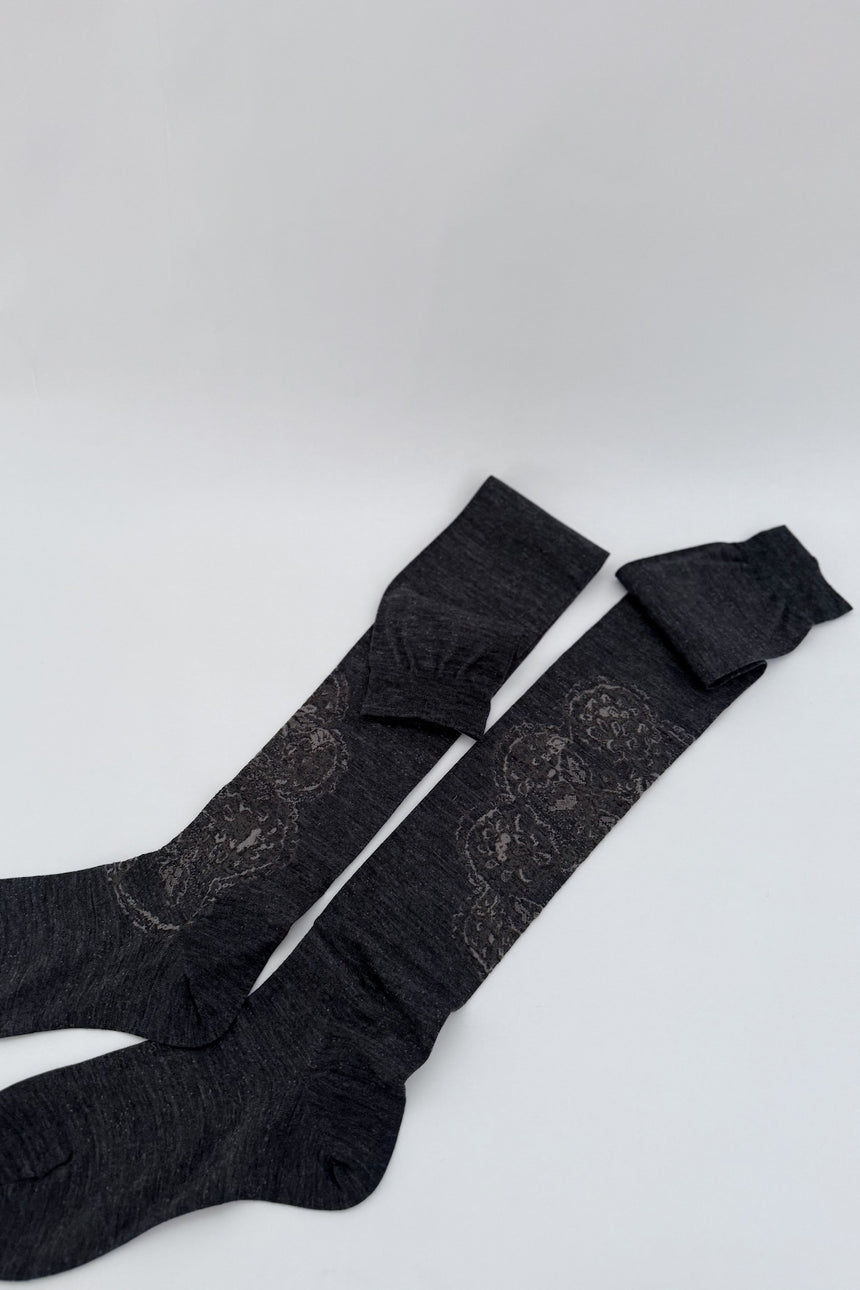 ANTIPAST×GASA*　雲透き　レース柄ニーハイソックス
