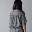 収穫を待つ　開衿ブラウス (gray × lavender)