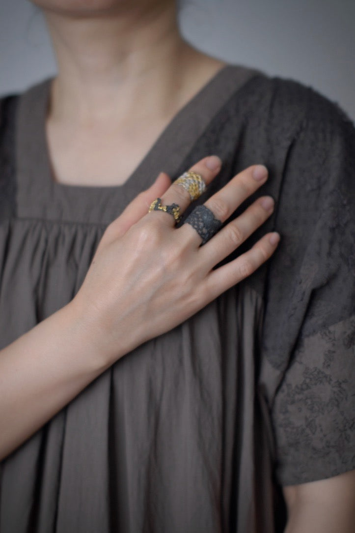 【jona × GASA＊】   re-lace ring_黒