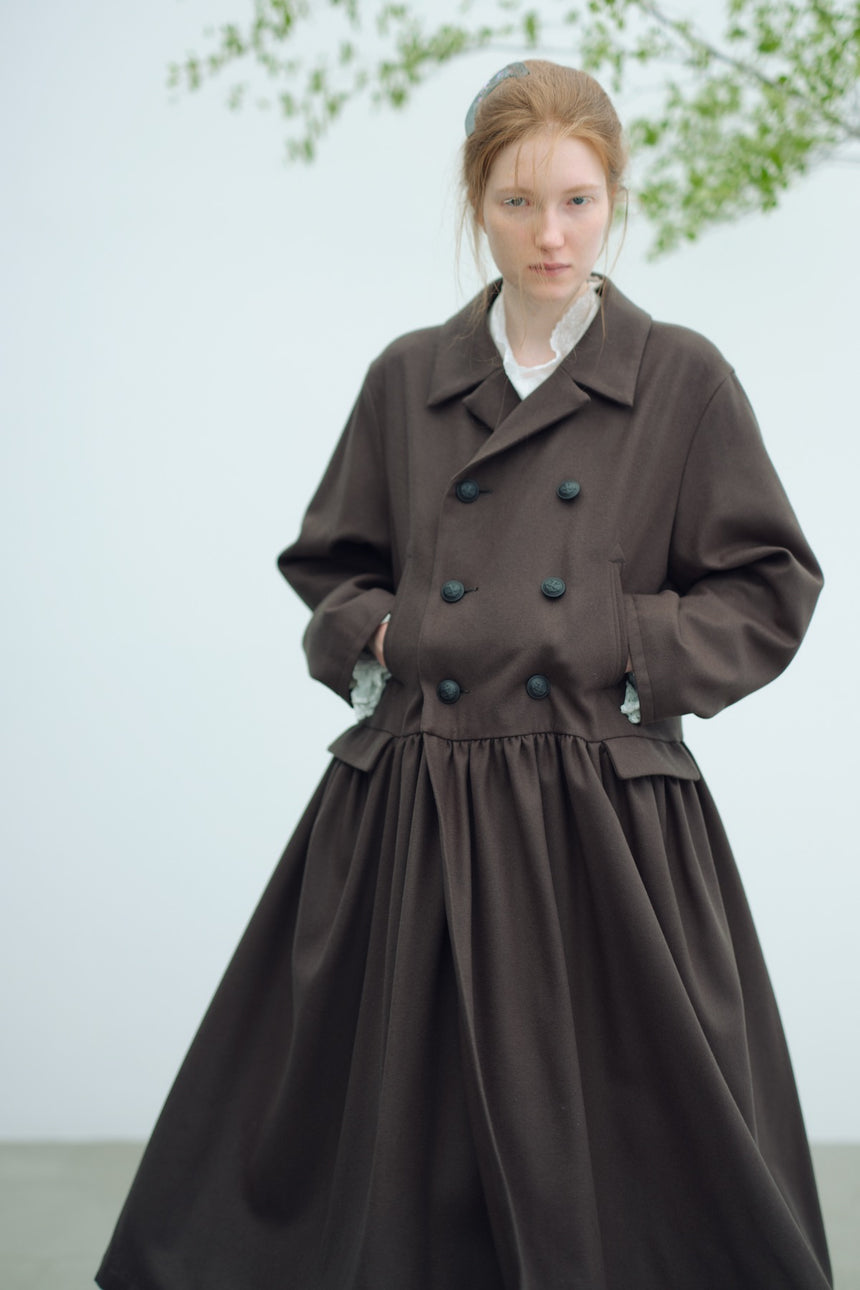 夜色 : Yashoku　ギャザーピーコート