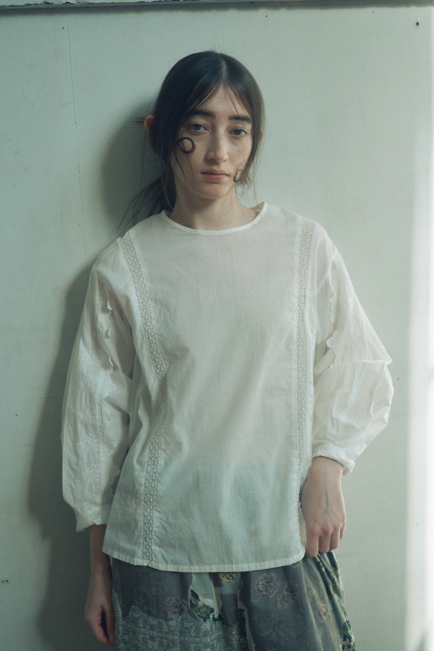 波紋の仕事　ボックススリーブブラウス