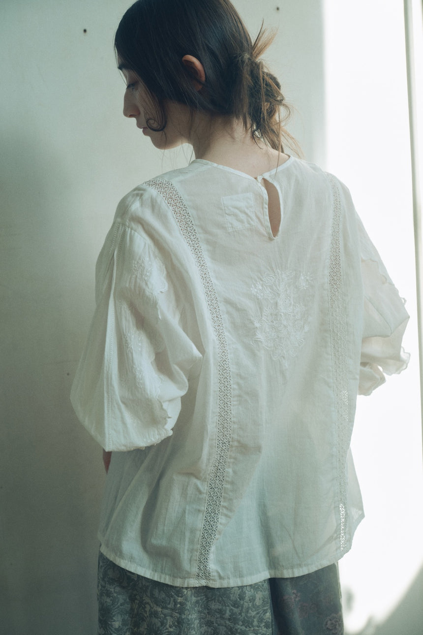 波紋の仕事　ボックススリーブブラウス