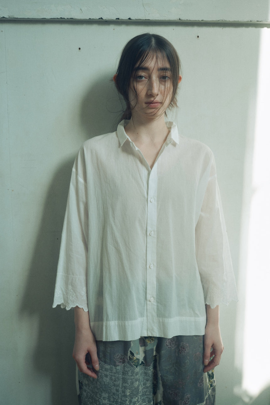 波紋の仕事　ボックススリーブブラウス