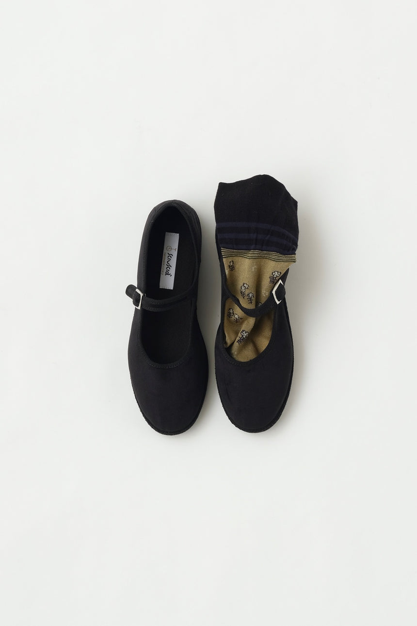 ANTIPAST×GASA*　小花柄ボーダー靴下