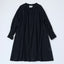 白く透ける玉    ギャザーチュニック (black)