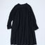 白く透ける玉    ギャザーチュニック (black)