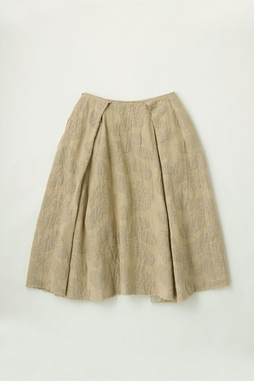 置き時計の森　フラワーポエトリースカート（fog beige）