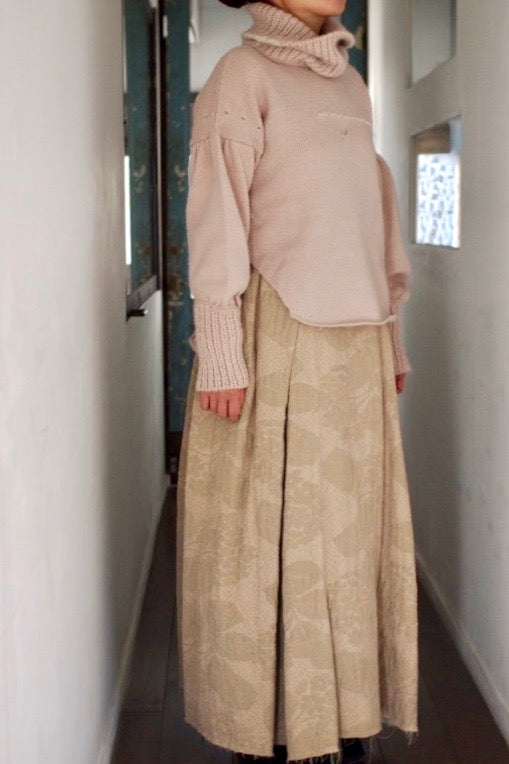 置き時計の森　フラワーポエトリースカート（fog beige）